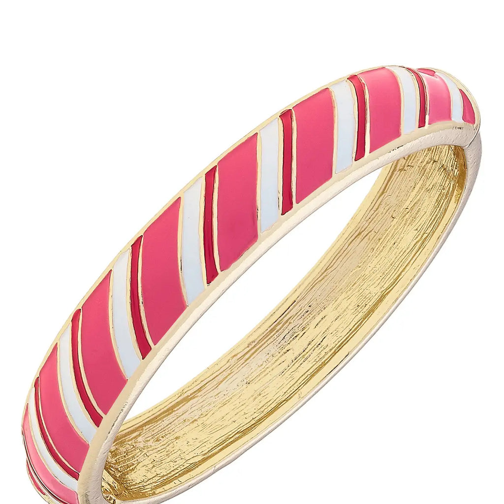 Candy Cane Striped Bangle Jewelry Peacocks & Pearls