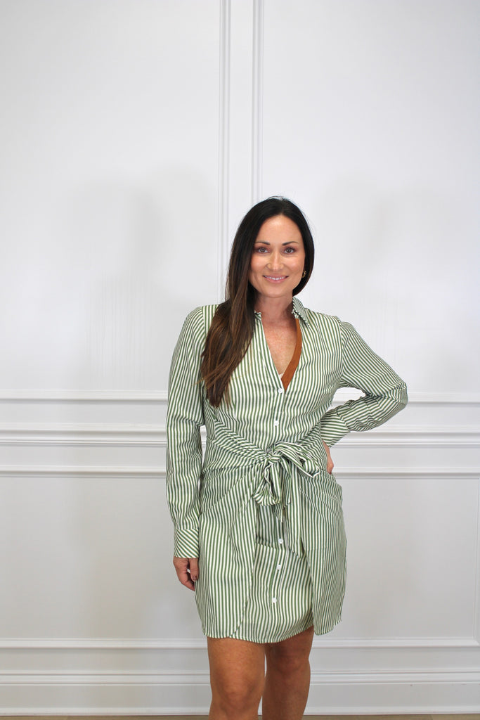 Sunshine Stripes Dress Clothing Peacocks & Pearls