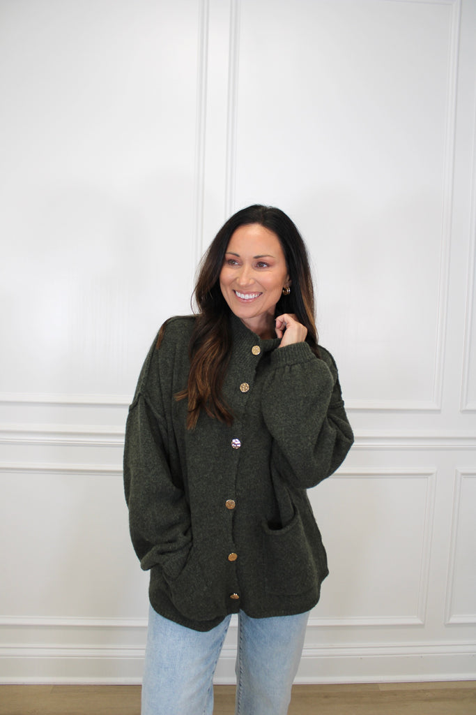 Claire Oversized Cardigan Clothing Peacocks & Pearls