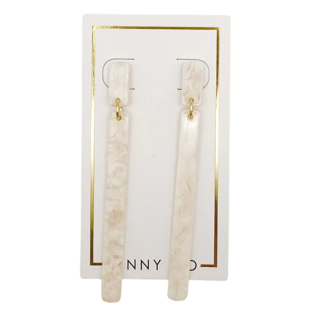 Keli Dangle Earring Jewelry Peacocks & Pearls White Shell  