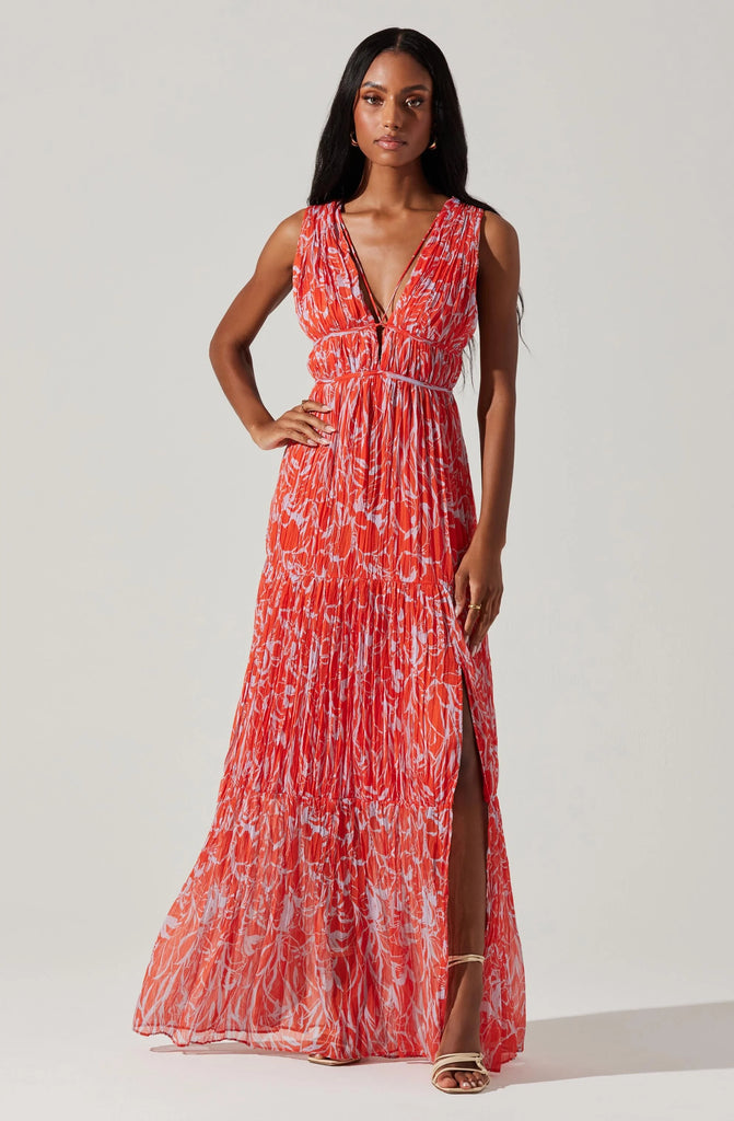 Pescadero Pleated Maxi Dress Sale Peacocks & Pearls   