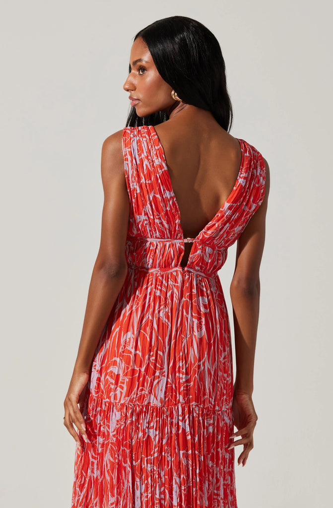 Pescadero Pleated Maxi Dress Sale Peacocks & Pearls   