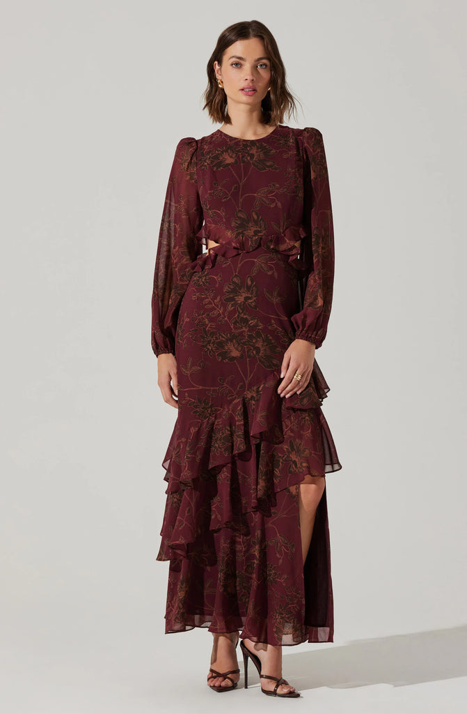 Biella Floral Maxi Sale Peacocks & Pearls