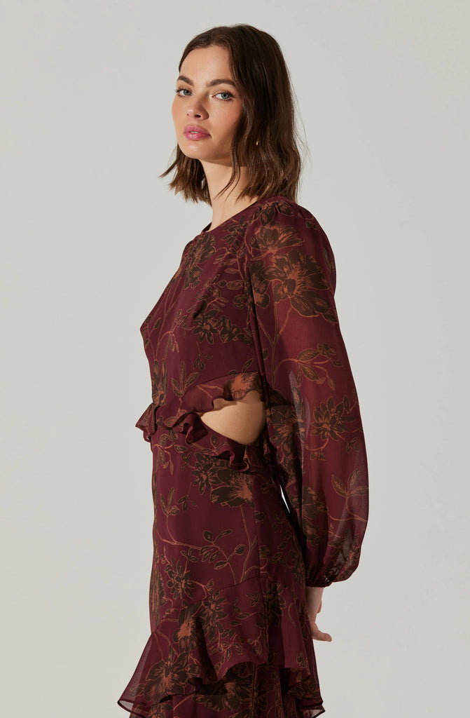 Biella Floral Maxi Sale Peacocks & Pearls