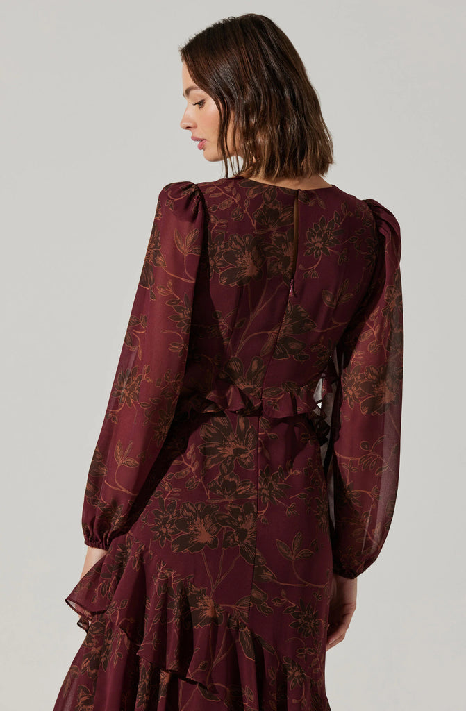Biella Floral Maxi Sale Peacocks & Pearls