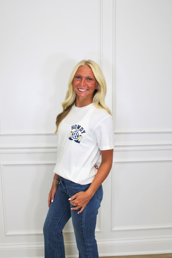 Boots VS All Y'all Tee Clothing Peacocks & Pearls