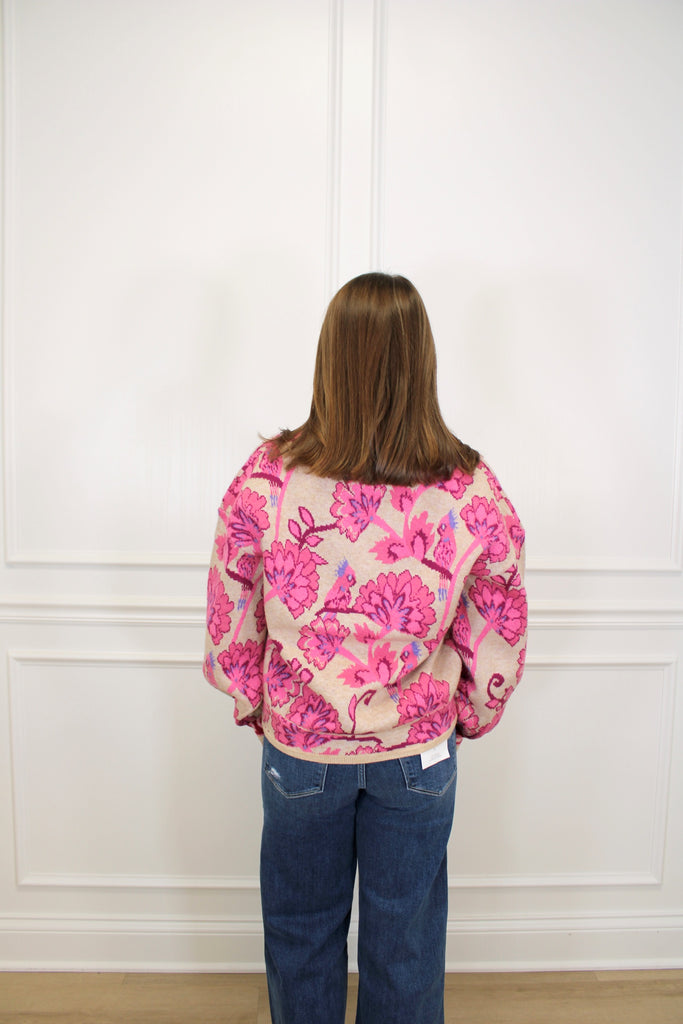 Blush Bloom Cardigan Clothing Peacocks & Pearls