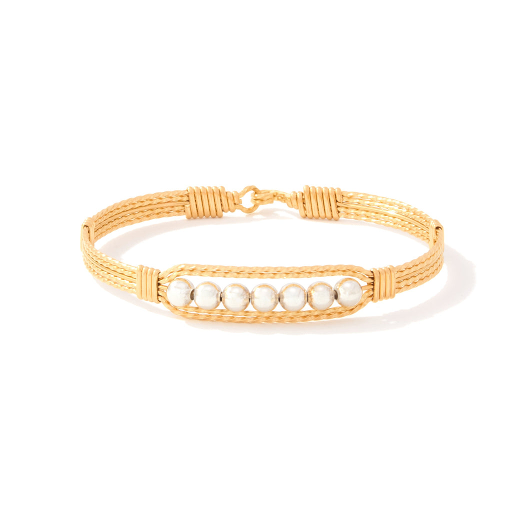 Answered Prayers Bracelet Jewelry Ronaldo Gold with Silver Beads 6 