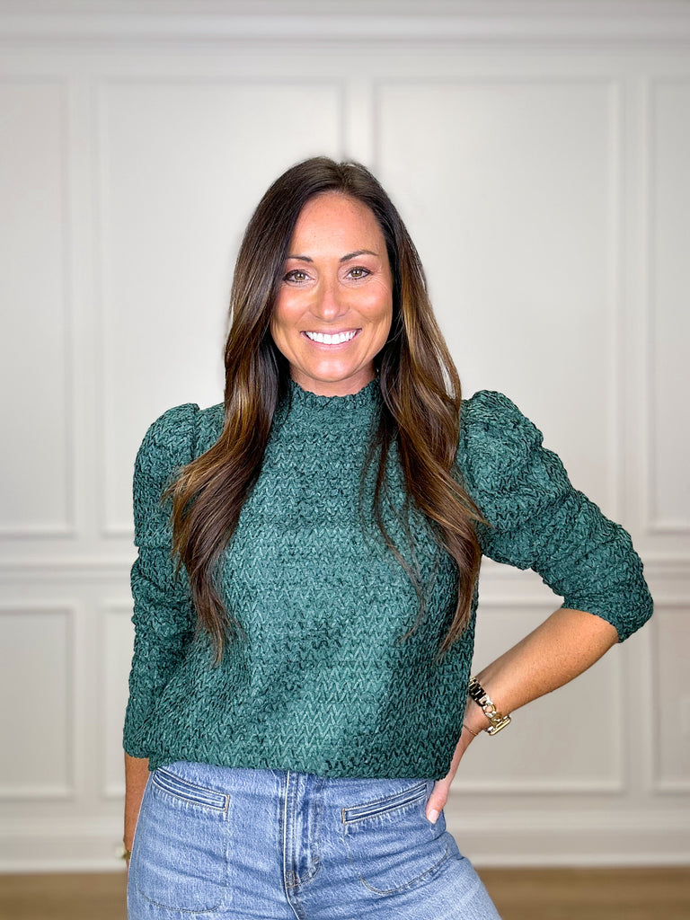 Wreath of Love Blouse Sale Peacocks & Pearls Green XS