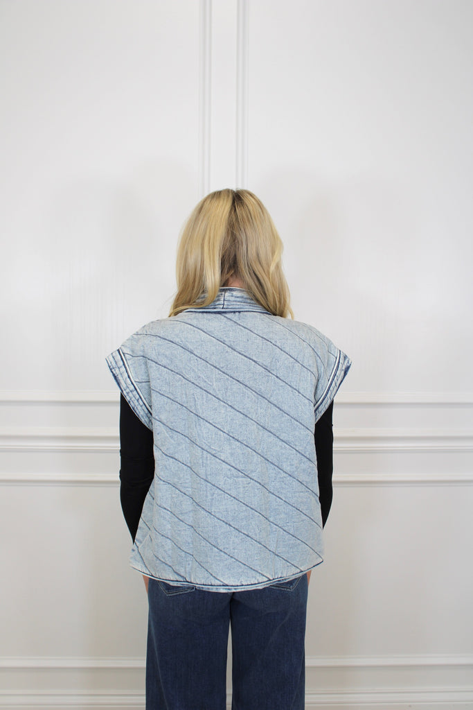 Denim Everywhere Vest Clothing Peacocks & Pearls Owensboro