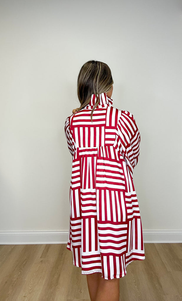Crimson Stripes Mini Sale Peacocks & Pearls