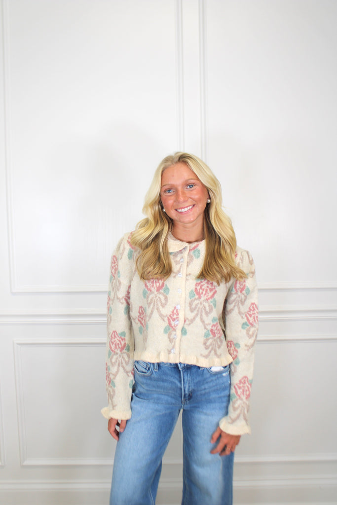 The Rosalie Cardigan Clothing Peacocks & Pearls