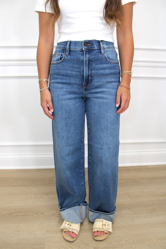 Logan High Rise Dad Jean Clothing Peacocks & Pearls