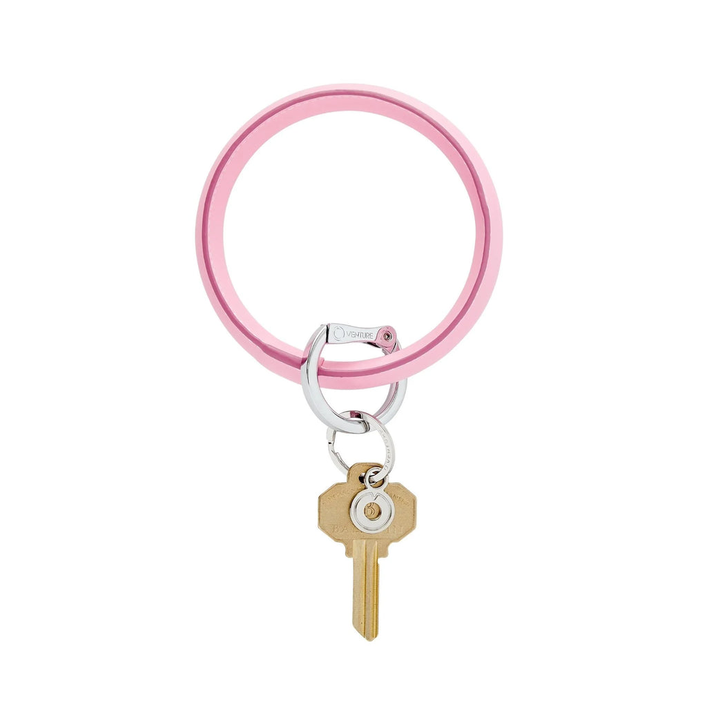 Leather Big O Key Ring Accessories Peacocks & Pearls Cotton Candy  
