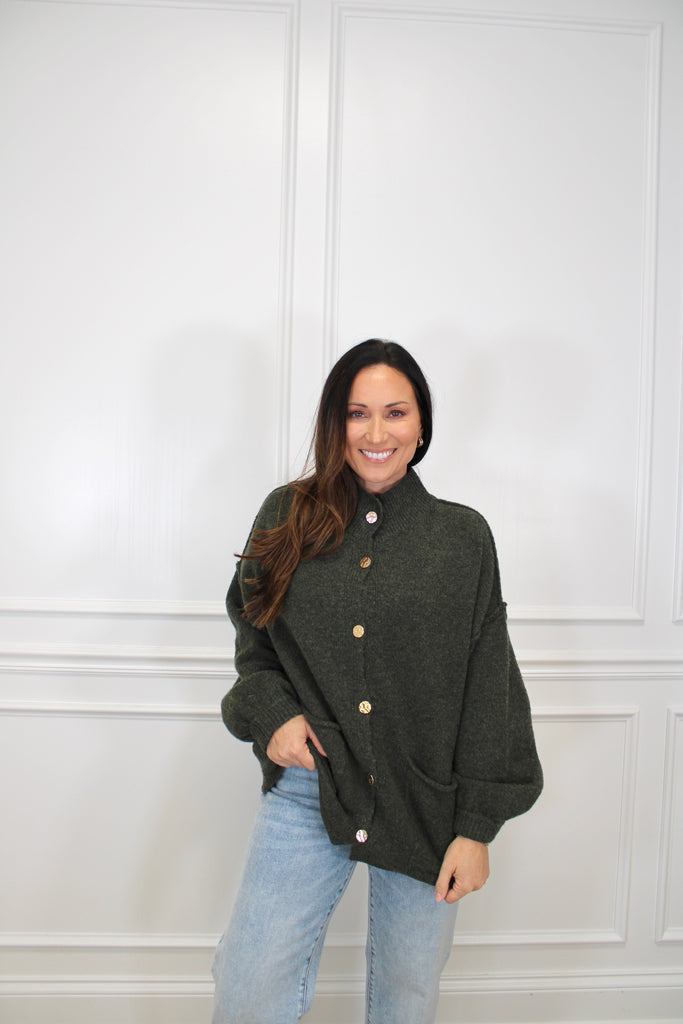 Claire Oversized Cardigan Clothing Peacocks & Pearls