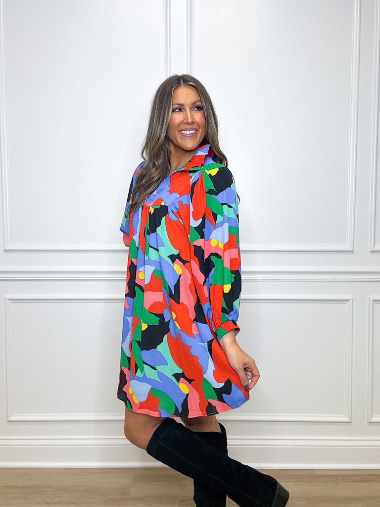 Blooming Bliss Ruffle Dress Clothing Peacocks & Pearls Multi S 