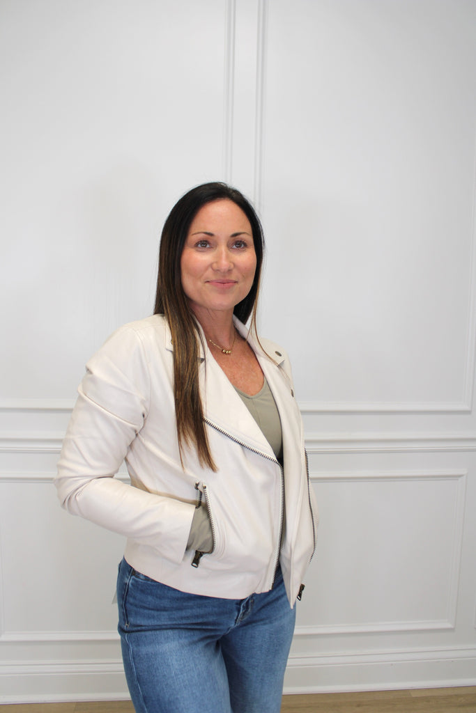 Harper Leather Jacket Clothing Peacocks & Pearls