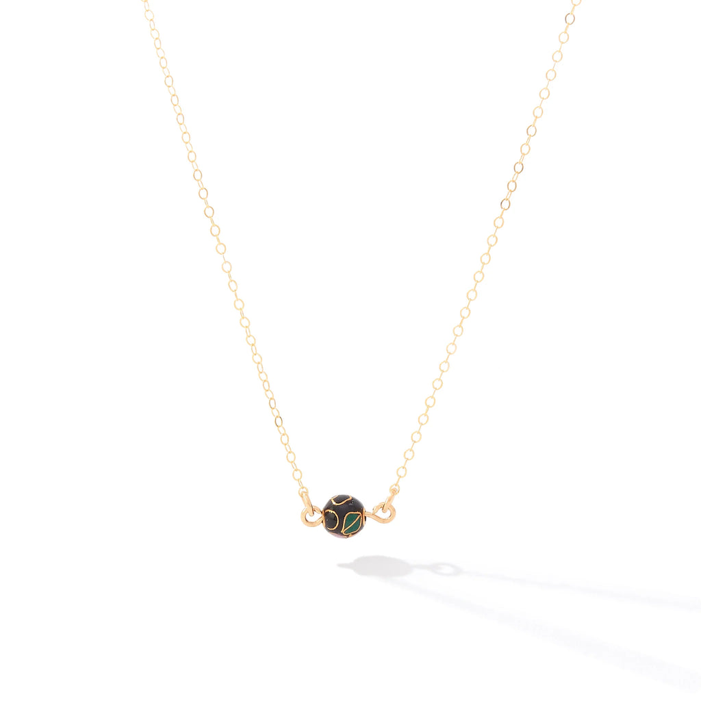 Cloisonne Necklace Jewelry Ronaldo Black  