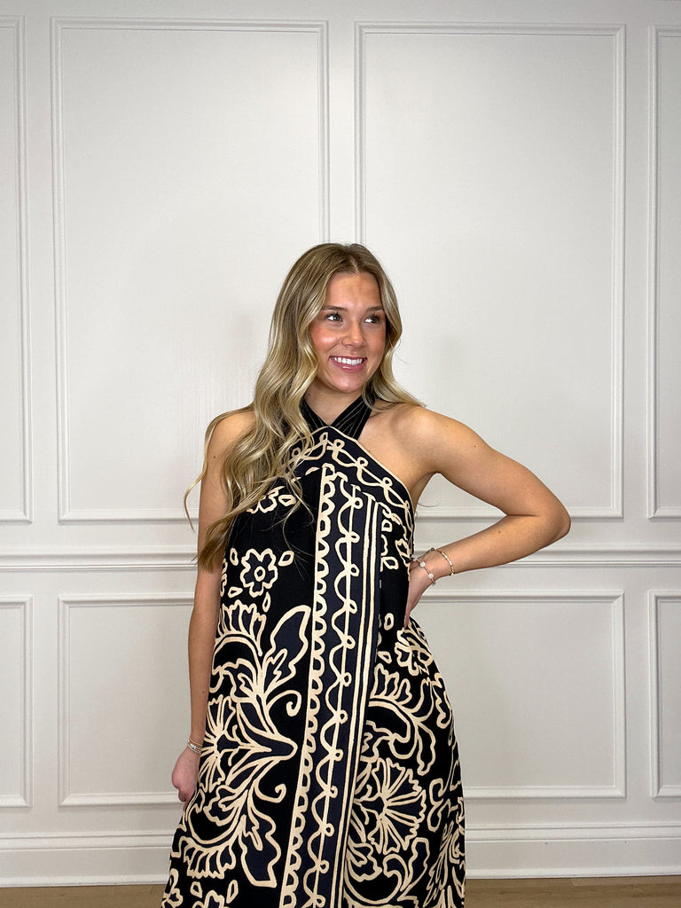 Varella Halter Mini Clothing Peacocks & Pearls