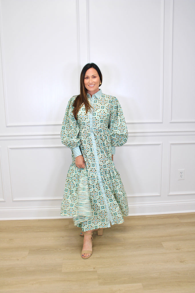 Laura Quatrefoil Midi Clothing Peacocks & Pearls