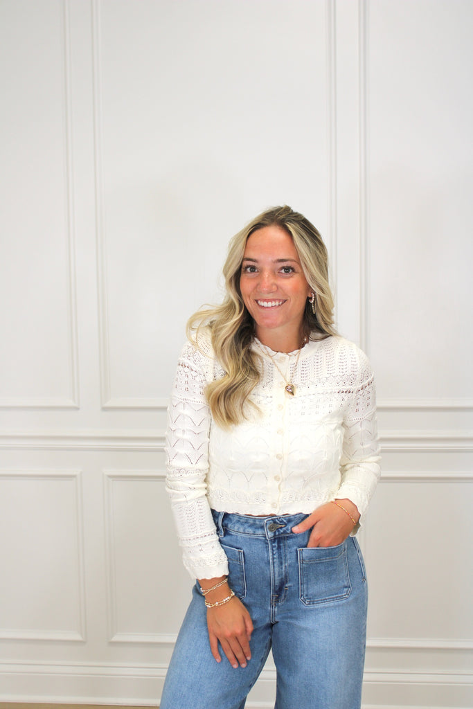 Georgie Cardigan Clothing Peacocks & Pearls