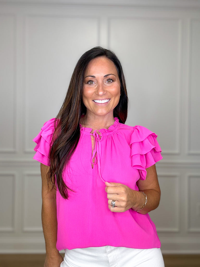 Don't Ask Blouse Sale Peacocks & Pearls Bubble Pink S