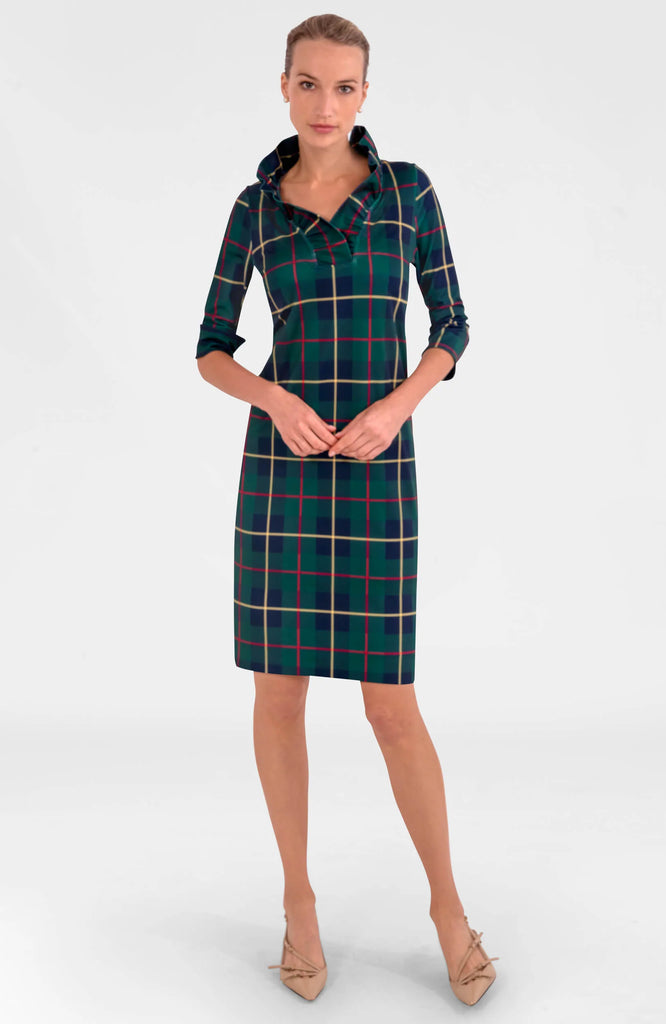 Jersey Ruffleneck Dress Sale Peacocks & Pearls