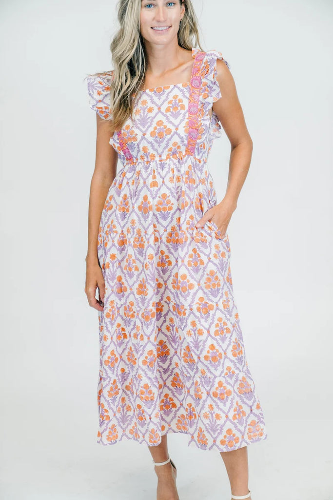 Kacie Midi Clothing Peacocks & Pearls