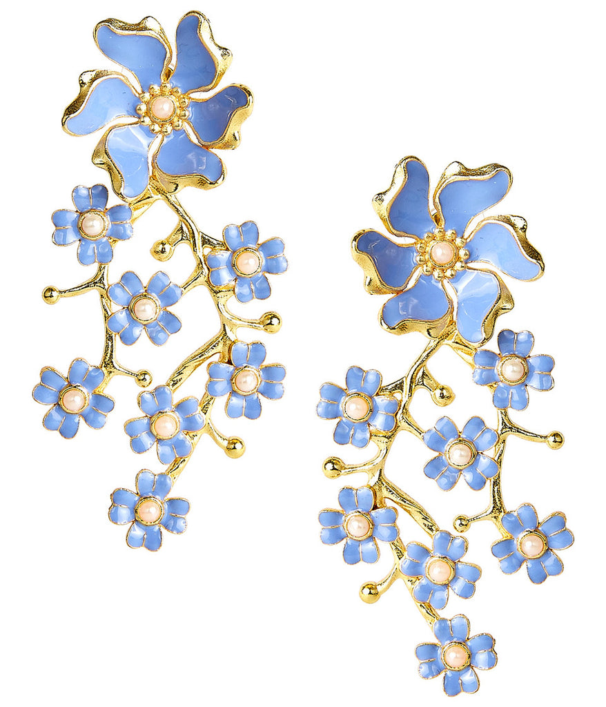 Daphne Earrings Jewelry Peacocks & Pearls Blue  