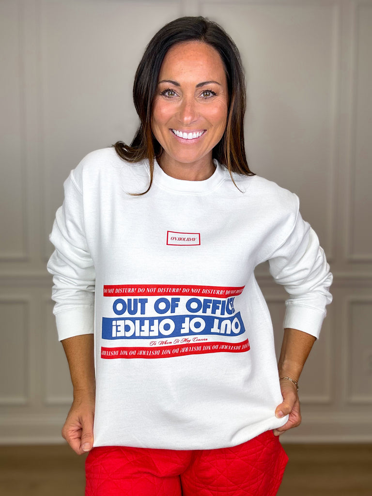 Out of the Office Sweatshirt Sale Peacocks & Pearls