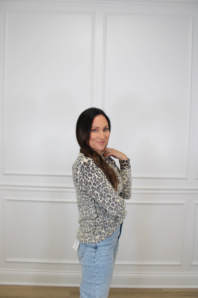 Nala Leopard Cardigan Clothing Peacocks & Pearls