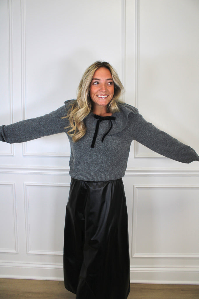 Myra Ruffle Neck Sweater Clothing Peace