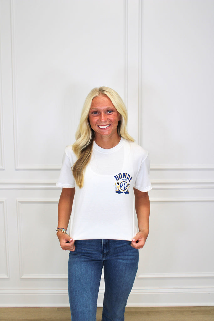 Boots VS All Y'all Tee Clothing Peacocks & Pearls