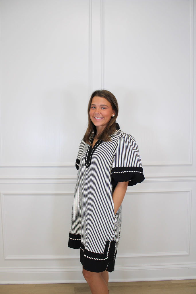 Midnight Striped Mini Clothing Peacocks & Pearls Owensboro