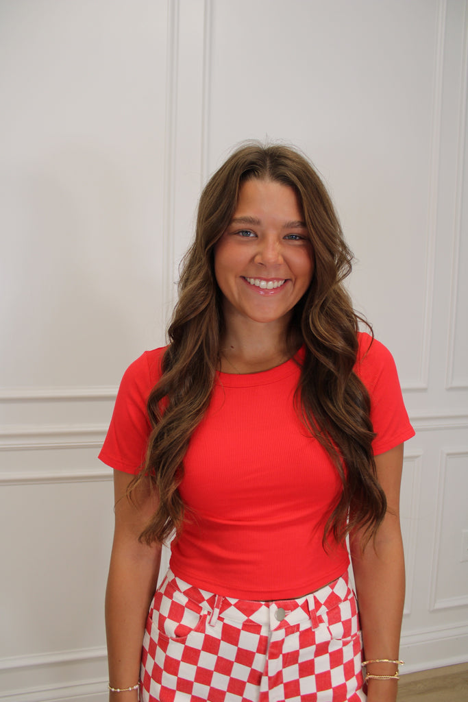 In The Stands Crop Clothing Peacocks & Pearls