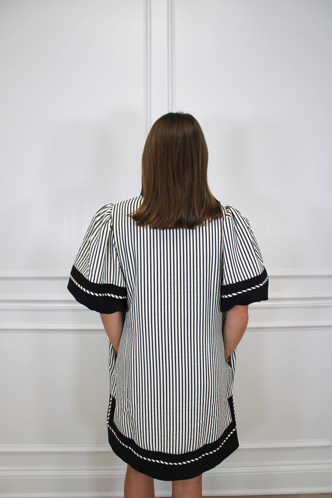 Midnight Striped Mini Clothing Peacocks & Pearls Owensboro