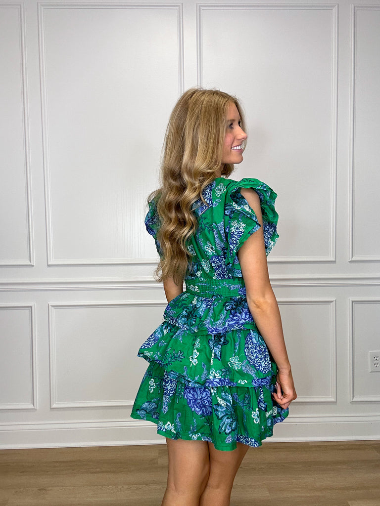 Flirty Floral Mini Clothing Peacocks & Pearls   