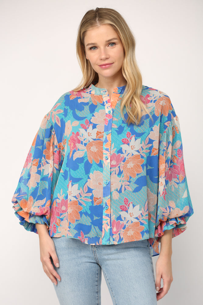Blue Without You Blouse Clothing Peacocks & Pearls Multi S 