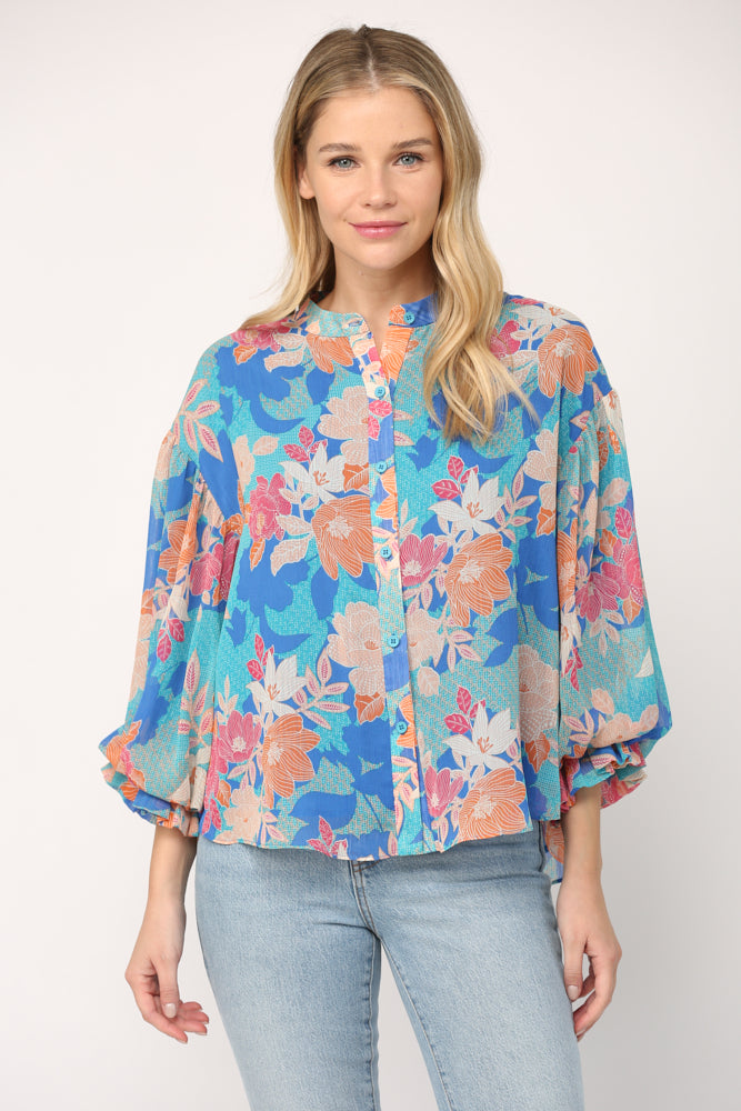 Blue Without You Blouse Clothing Peacocks & Pearls   