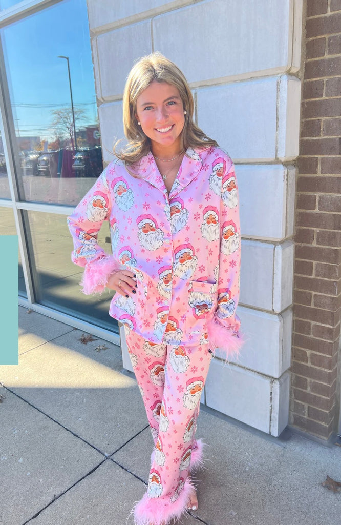 Kris Kringle Pajama Set Clothing Peacocks & Pearls   