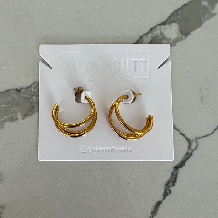 Lily Earrings Jewelry Peacocks & Pearls Gold