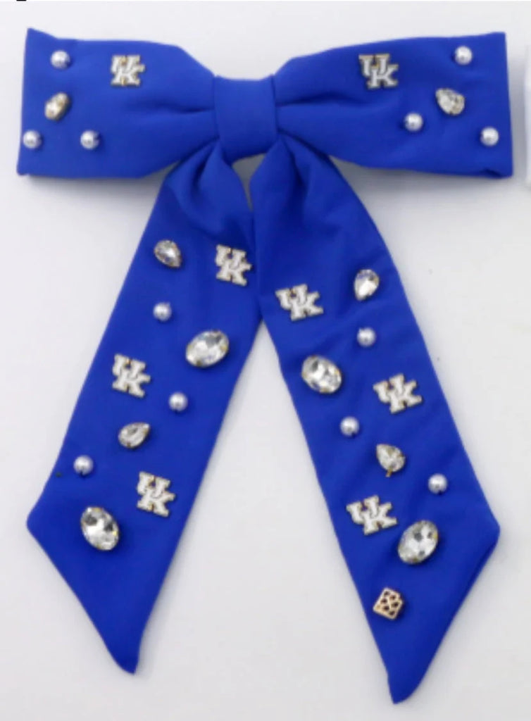 University of Kentucky Barrette Bow Accessories Brianna Cannon Blue  
