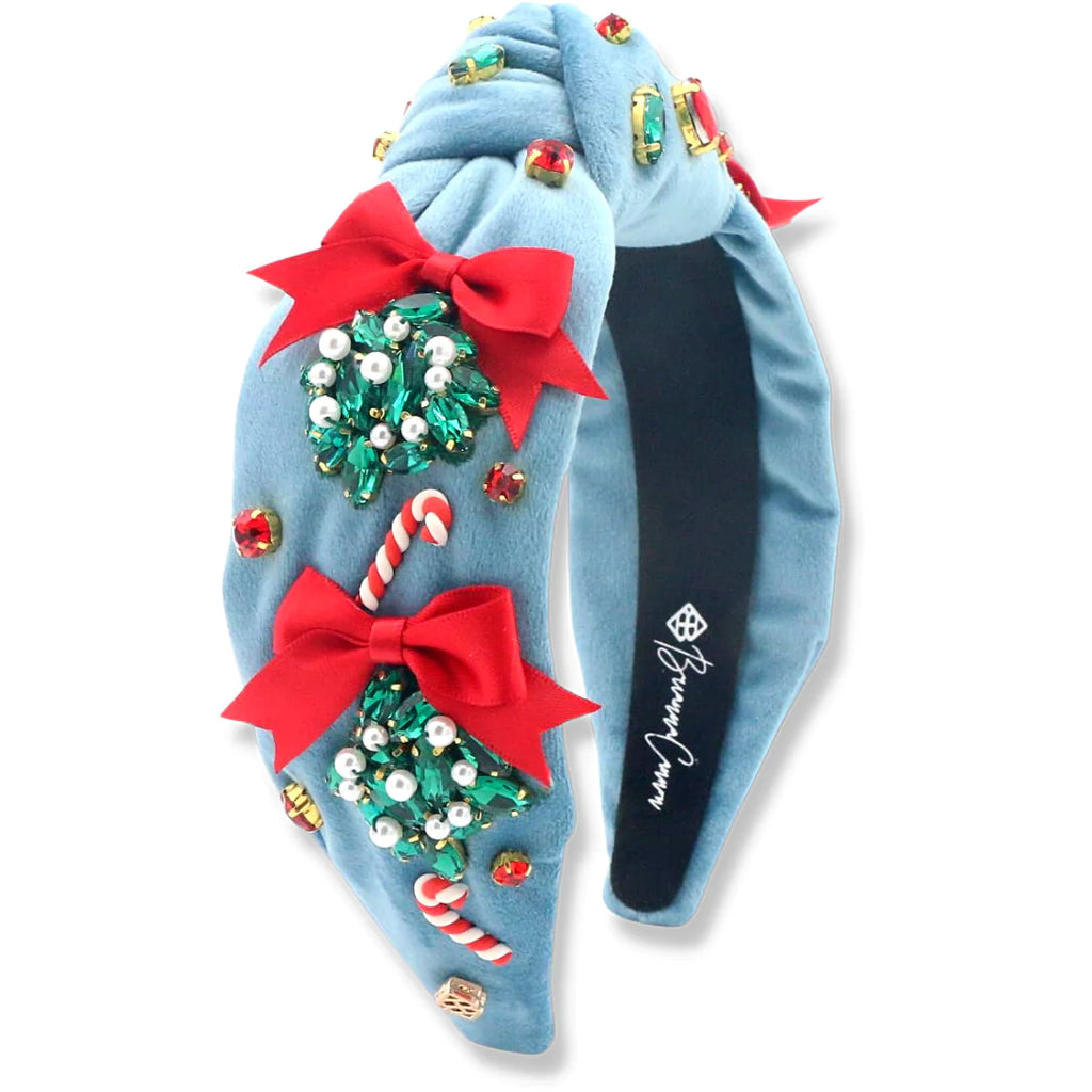 Mistletoe Headband Accessories Brianna Cannon Blue  