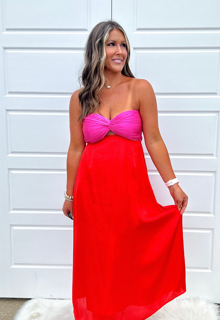 Be My Guest Midi Clothing Peacocks & Pearls Red S 