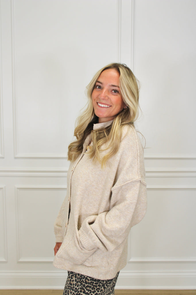 Claire Oversized Cardigan Clothing Peacocks & Pearls