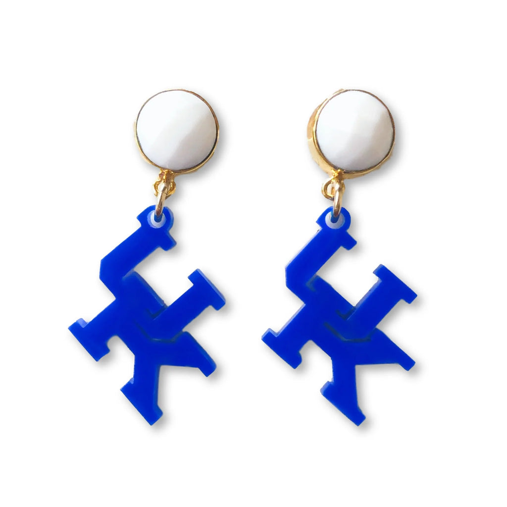 Mini Kentucky Blue UK Earrings Jewelry Peacocks & Pearls   