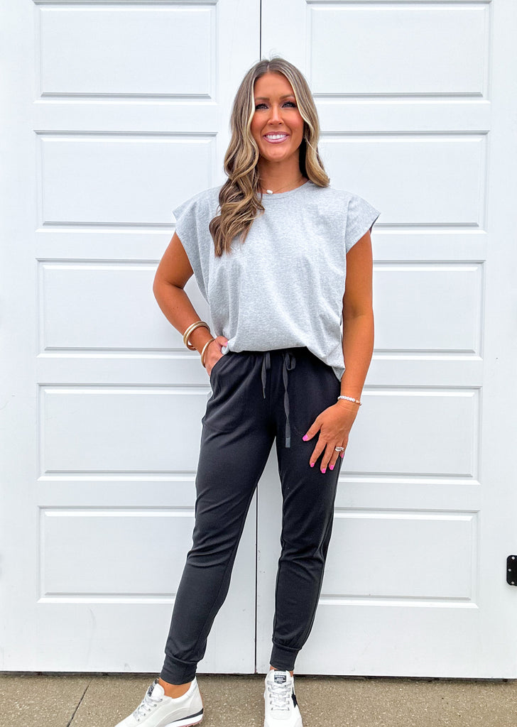 Wandering Off Top Clothing Peacocks & Pearls Gray S 