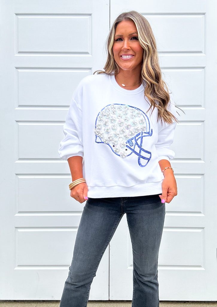 Helmet Sweatshirt Clothing Queen of Sparkles White Helmet XS 