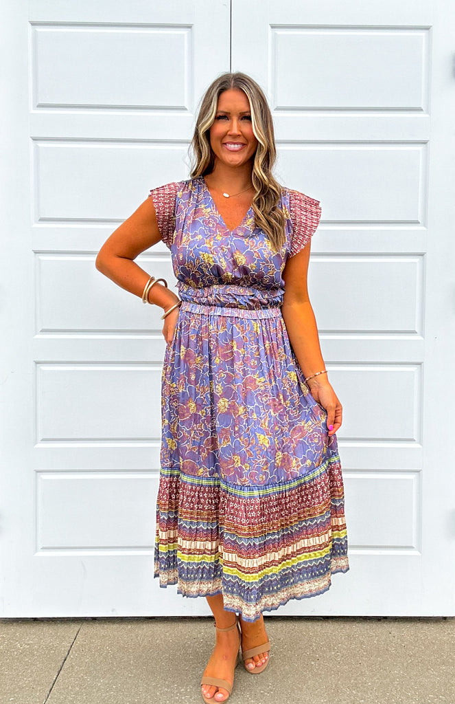 Formal Affair Midi Clothing Peacocks & Pearls Brown Multi XS 