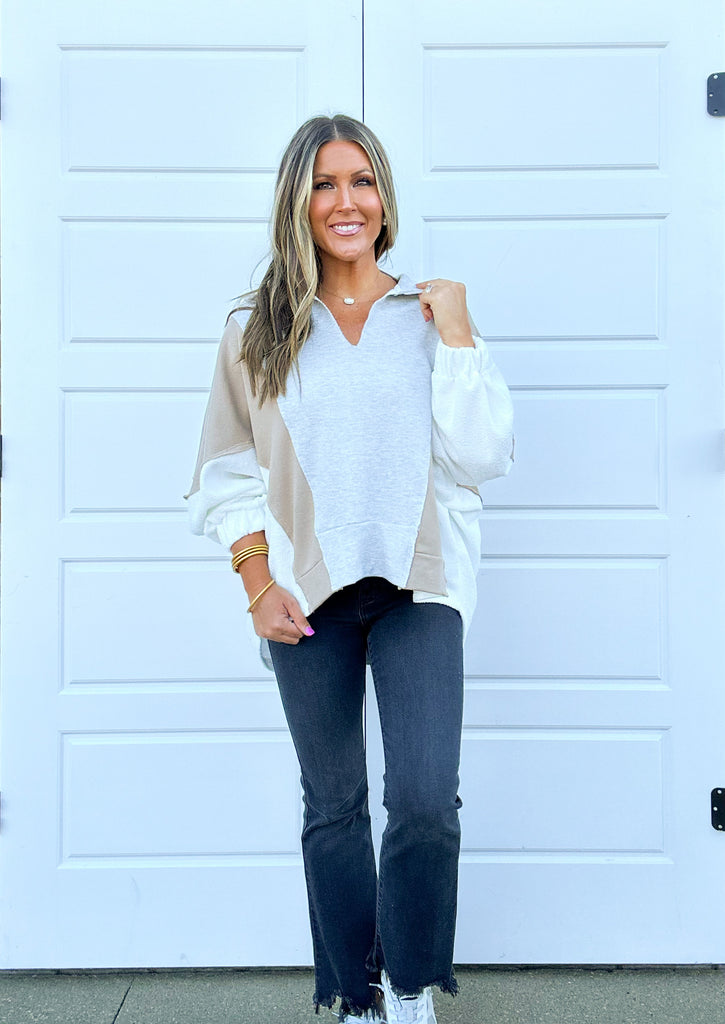 Farrah Pullover Clothing Peacocks & Pearls   